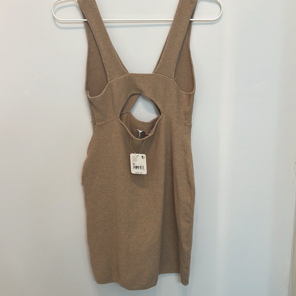 Free People Islander Sweater Mini dress in sand - Picture 2 of 3